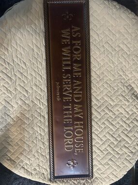 Brown Faith Wall Plaque - "As For Me and My House"